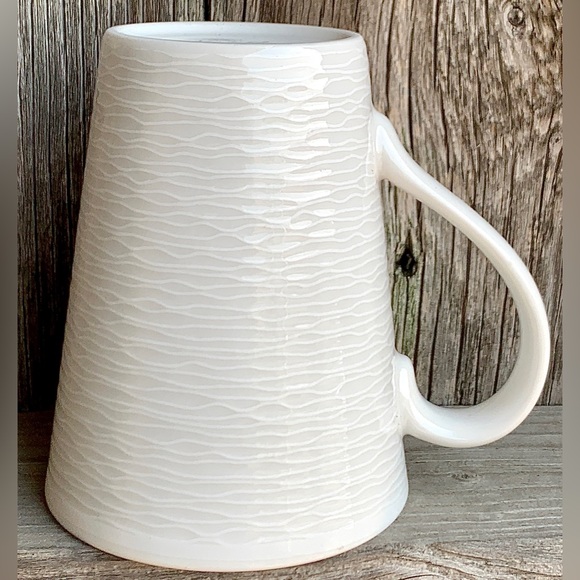 Noritake Textured WoW Swirl White on White Coffee Mug - Picture 8 of 10